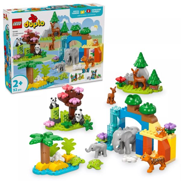LEGO® DUPLO® 3 az 1-ben állatcsaládok a vadvilágban 10446