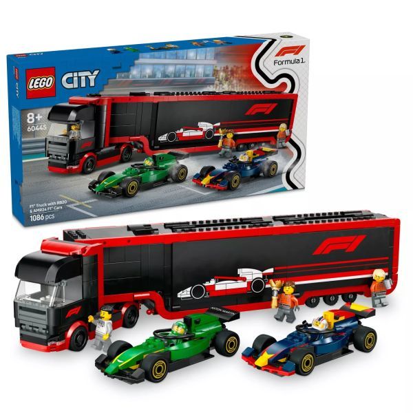 LEGO® City F1®-es kamion, RB20 és AMR24 F1®-es autókkal 60445 akciós termékkép 1
