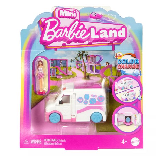 Barbie: Mini BarbieLand jármű - Színváltós mentőautó