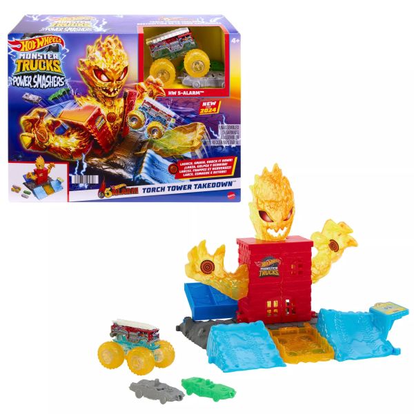 Hot Wheels: Monster Trucks Power Smasher Tűzszörny pályaszett