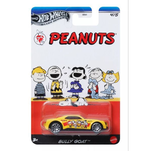 Hot Wheels: Tematikus kisautó - Peanuts, sárga akciós termékkép 1