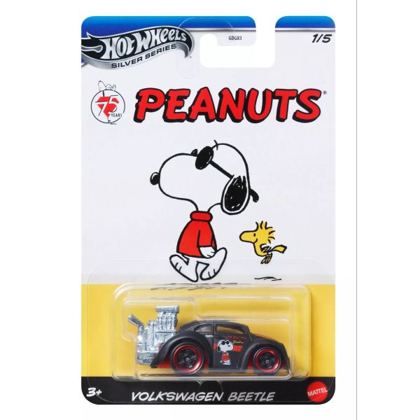 Hot Wheels: Tematikus kisautó - Peanuts, fekete