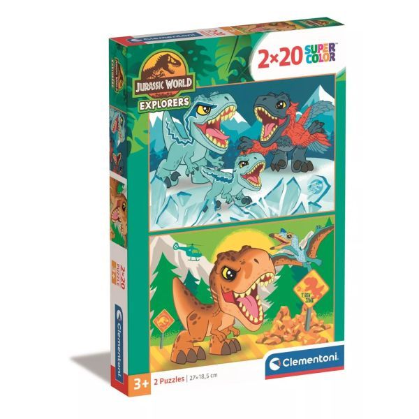 Clementoni: SuperColor Jurassic World - 2 x 20 darabos puzzle
