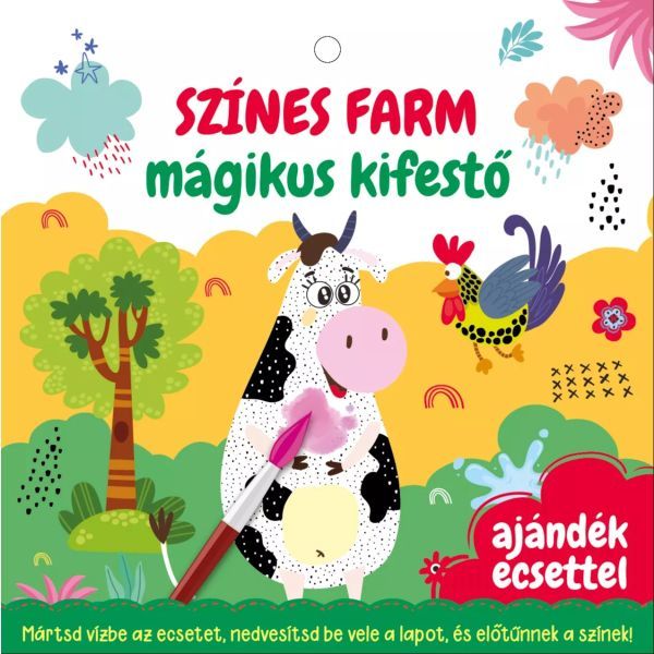 Színes farm mágikus kifestő - Ajándék ecsettel akciós termékkép 1