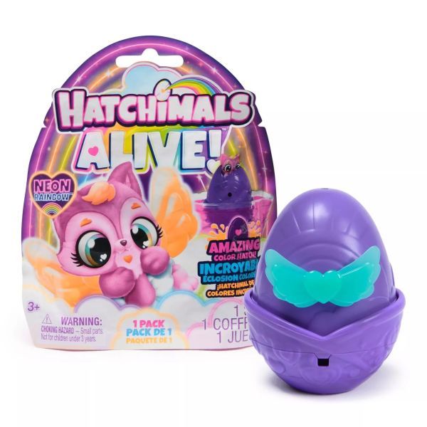 Hatchimals: Alive! Neon szivárvány gyűjthető játékfigura akciós termékkép 1