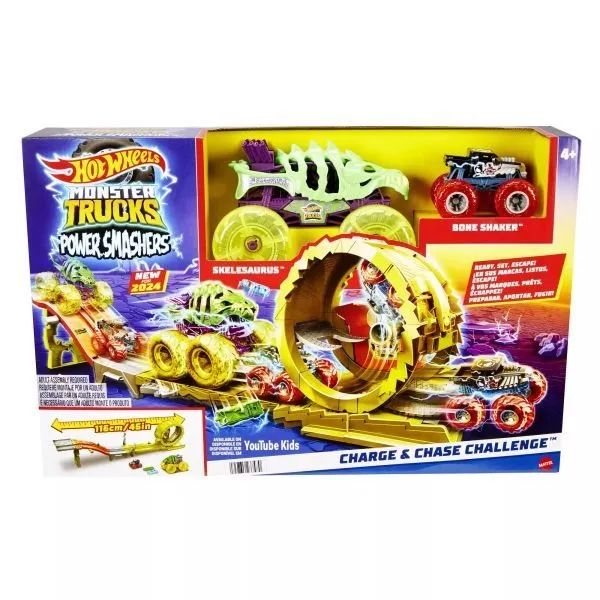 Hot Wheels: Monster Trucks Power Smasher hajsza pályaszett CSOMAGOLÁSSÉRÜLT