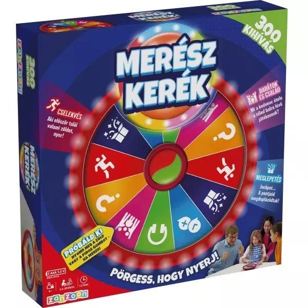 Merészkerék Interaktív Társasjáték CSOMAGOLÁSSÉRÜLT