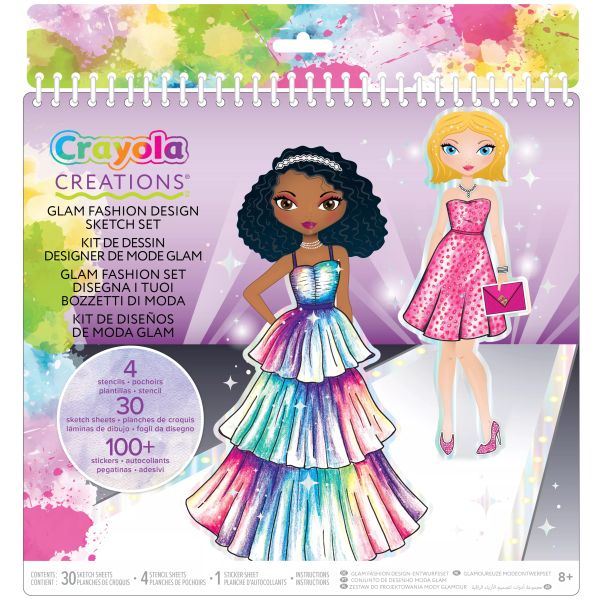 Crayola Creations: Glam tøjdesignsæt med klistermærker