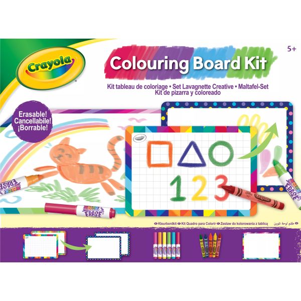 Crayola: Tekenbord met kleurpotloden en markeerstiften