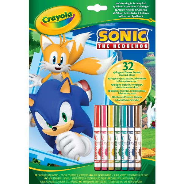 Crayola: Livro de colorir e atividades do Sonic, o ouriço