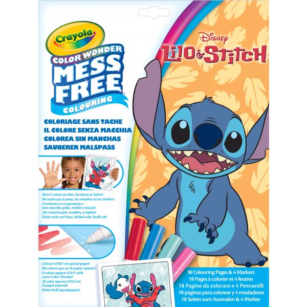 Комплект за оцветяване без петна Crayola Color Wonder: Лило и Стич