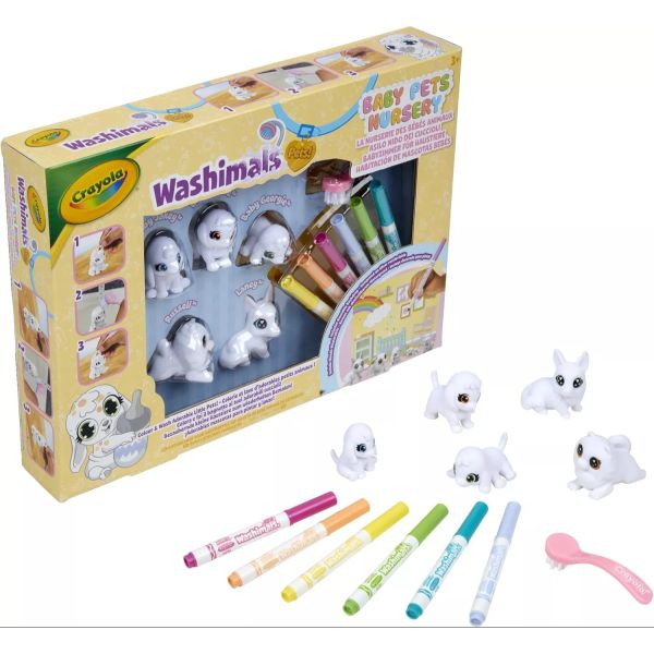 Crayola Washimals: Kimosható kölyökóvoda figuraszett - 5 db-os