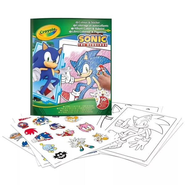 Crayola: Sonic, o Ouriço com adesivos para colorir