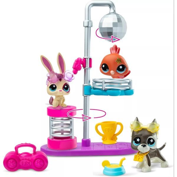 Littlest Pet Shop: Disco Nights játékkészlet, 7. generáció, 3. széria - 3 db-os akciós termékkép 1