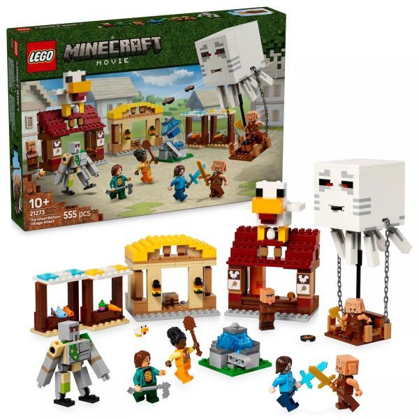 LEGO® Minecraft® A szellemléghajó és falutámadás születésnapi ajándék 21273