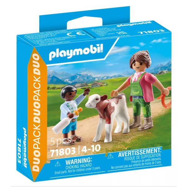 Playmobil: Farmer borjúval figura szett akciós termékkép 1
