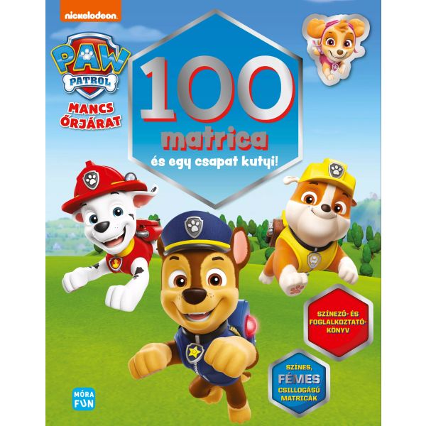 Mancs Őrjárat: 100 matrica és egy csapat kutyi! színező és foglalkoztató könyv