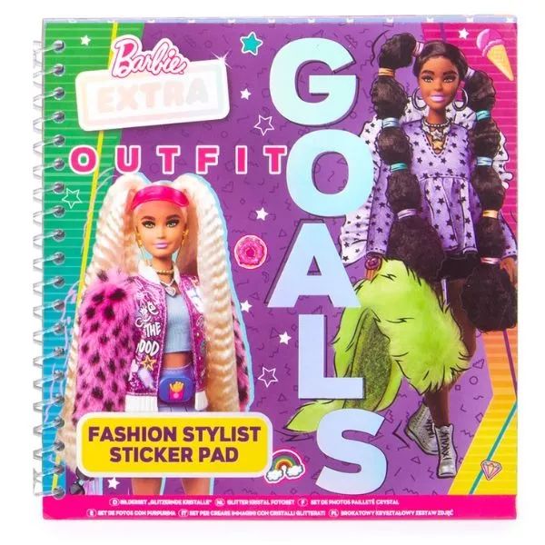 Barbie: Spirálos matricázó és divattervező füzet