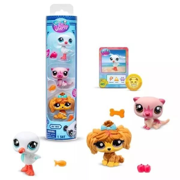 Littlest Pet Shop: Pet Trio Tuba játékfiguraszett, 3 db-os - Country Pets