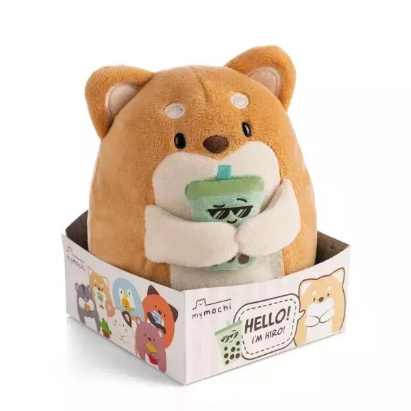 Mymochi: Hiro, a kutya bubble teával - 16 cm, díszdobozban