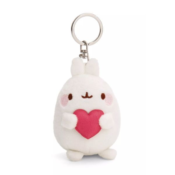 Nici: Molang, a nyuszi kulcstartó szívvel - 8 cm akciós termékkép 1