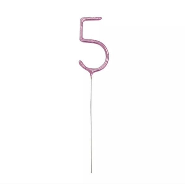 Számos tortacsillagszóró - pink, 5-ös akciós termékkép 1