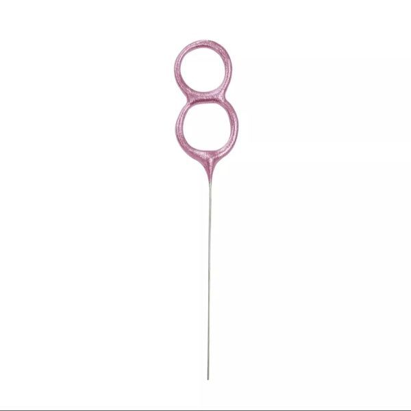 Számos tortacsillagszóró - pink, 8-as akciós termékkép 1