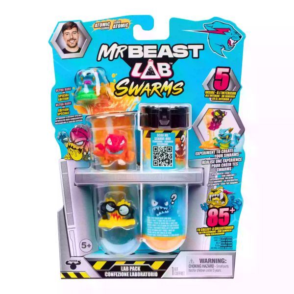 Mr. Beast: Lab Swarms Szörnylabor kémcső, 2. széria - 5 db-os akciós termékkép 1