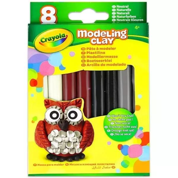 Crayola: Modellező gyurma - natúr színek, 8 db-os CSOMAGOLÁSSÉRÜLT