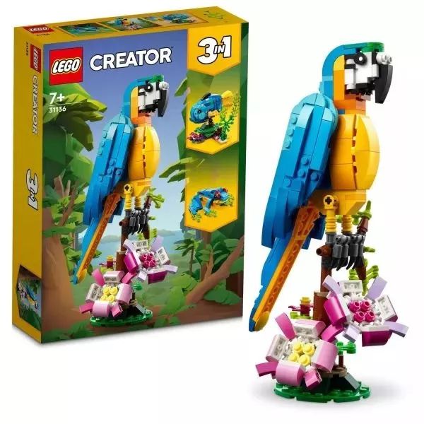 LEGO® Creator: Egzotikus papagáj 31136 CSOMAGOLÁSSÉRÜLT