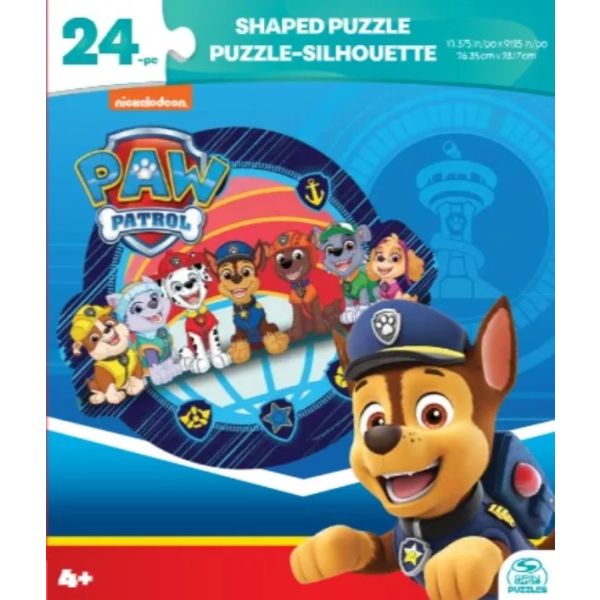 Mancs Őrjárat: Kutyik forma puzzle - 24 darabos