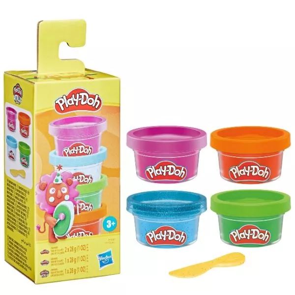 Play-Doh: Kit Mini Colorido - 4 unidades, diversas opções