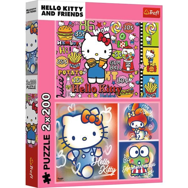 Trefl: Hello Kitty és barátai - 2 x 200 darabos puzzle akciós termékkép 1
