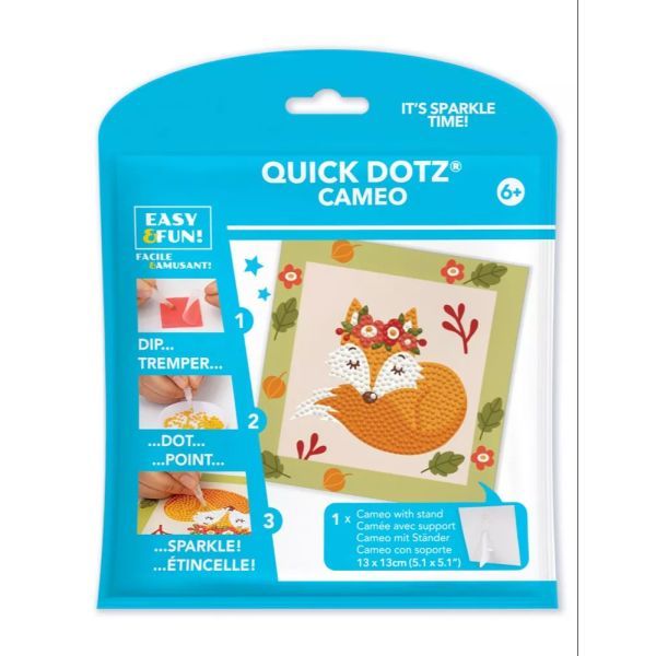 Diamond Dotz Dotzies: Erdei róka képkészítő szett - 13 x 13 cm akciós termékkép 1