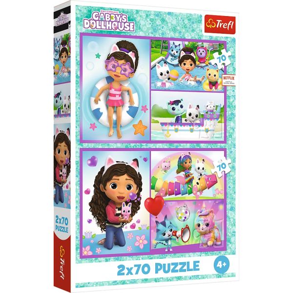 Trefl: Gabi babaháza, Játék Gabival - 2 x 70 darabos puzzle