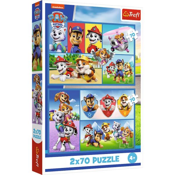 Trefl: Mancs őrjárat kalandok - 2 x 70 darabos puzzle