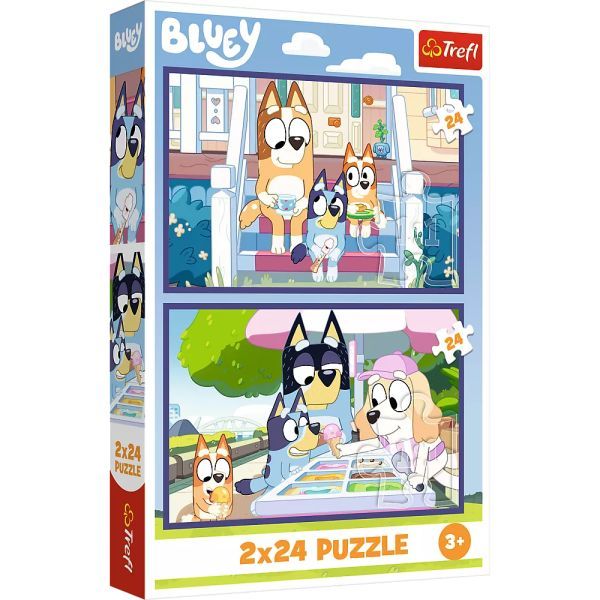 Trefl: Vicces Bluey - 2 x 24 darabos puzzle akciós termékkép 1
