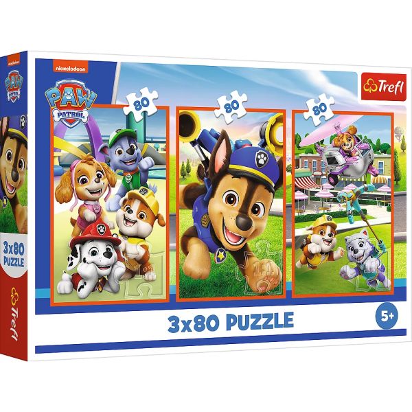 Trefl: Mancsasztikus csapat - 3 x 80 darabos puzzle
