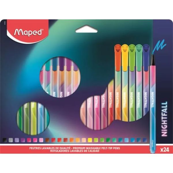 Maped: Nightfall filctoll készlet, 2,5 mm, kimosható - 24 db-os akciós termékkép 1