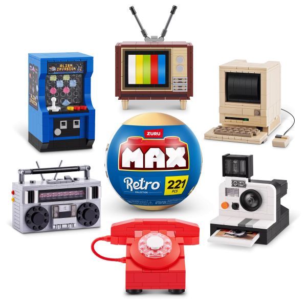 Zuru: Max építőjáték, Retro tárgyak, 1. széria - többféle akciós termékkép 1