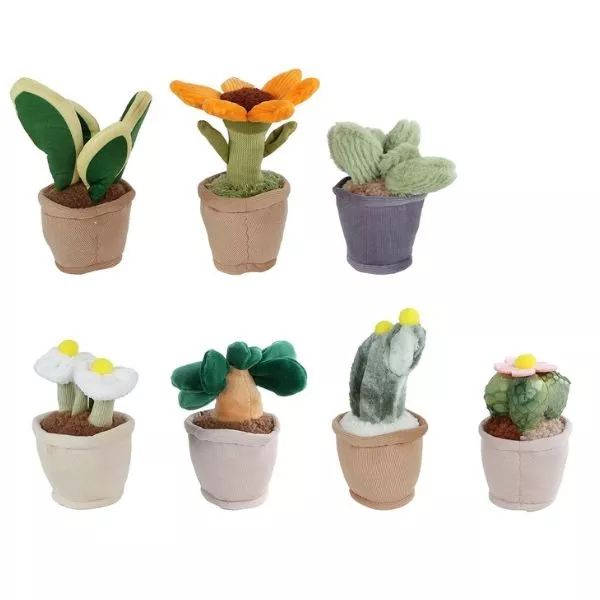 Potted flower plush toy - 12-17 cm, various types