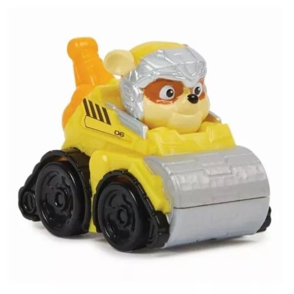 Mancs őrjárat: A szuperfilm Pup Squad versenyzők kisautó, 1:64 - Rubble
