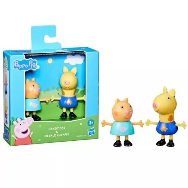 Peppa malac: Peppa legjobb barátai játékfigurák, 2 db - Candy cica & Gerald zsiráf