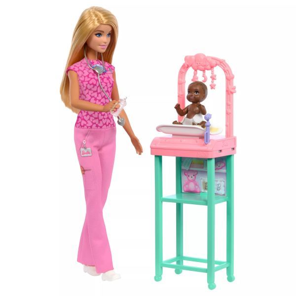 Barbie: Karrierista Barbie baba szettben - Gyerekorvos akciós termékkép 1