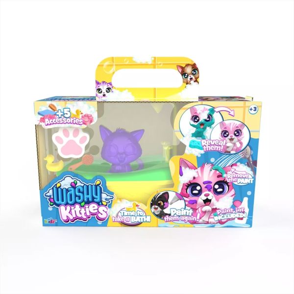 Washy Kitties: Pancsoló cicusok fürdőkáddal játékszett - Pinki