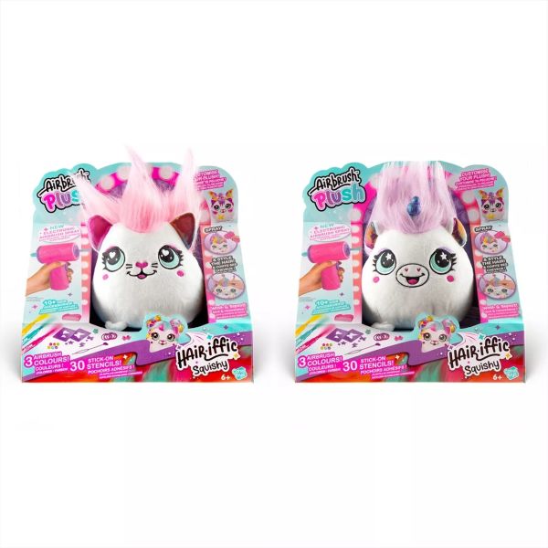 Airbrush Plush: Style 4 Ever színezhető plüss, Hairiffic Puha Pajti - többféle
