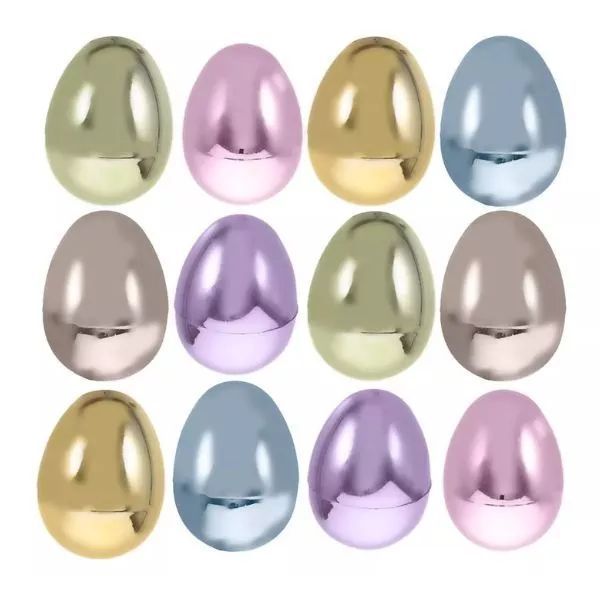 Gyöngyházfényű dekortojás - 4 cm, 12 db-os