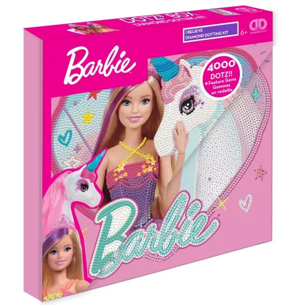Diamond Dotz Dotz Box - Barbie I Believe gyémántszemes képkirakó készlet, 28x28 cm