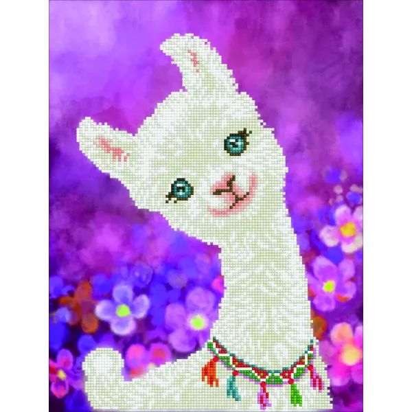 Diamond Dotz: Lulu láma - 32 x 42 cm