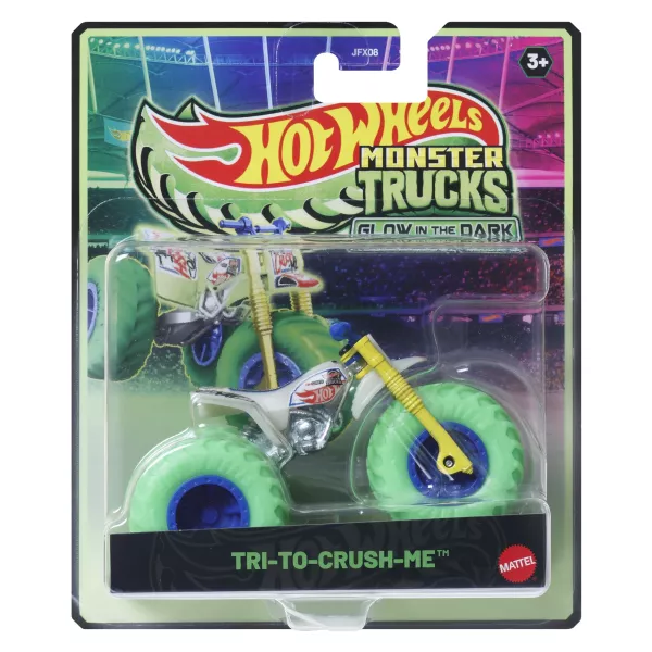 Hot Wheels: Sötétben világító Monster Truck - Tri-To-Crush-Me